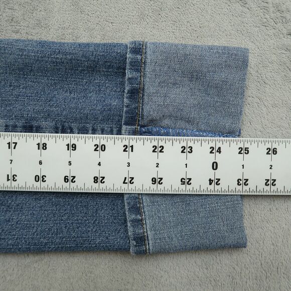 Calvin Klein Jeans Women's Size 8 Blue Mid-Rise Cropped Denim Pants 25" Inseam - Picture 5 of 16